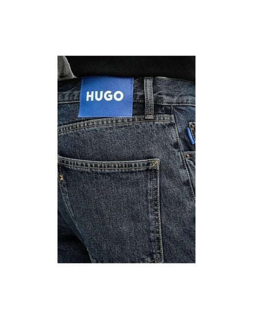 HUGO Blue Straight Fit Jeans for men