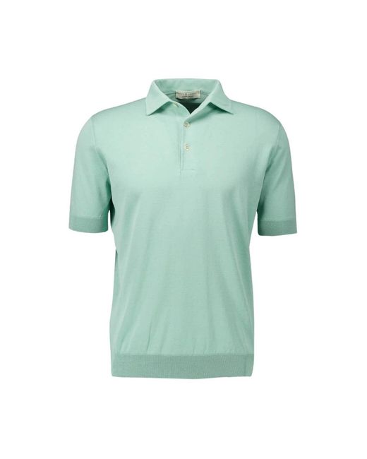FILIPPO DE LAURENTIIS Green Polo Shirts for men