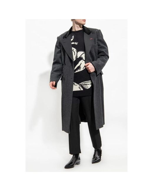 Cappotto di lana di Maison Margiela in Black da Uomo