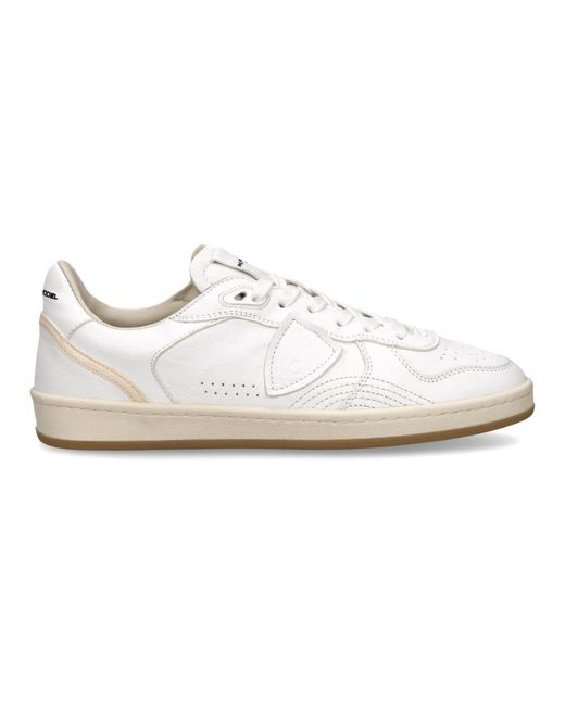 Philippe Model Schoenen ,Wit ,Katoen Pgal Skate in het White