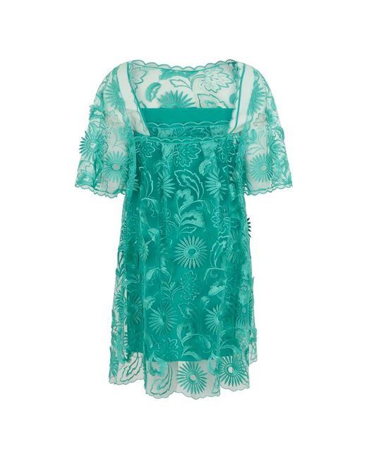 Alberta Ferretti Green Short Dresses