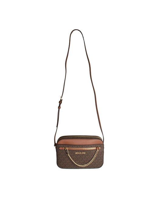 Michael Kors Brown Zeitlose Jet Set Cross-Body Tasche
