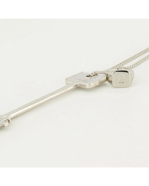 Rabanne Metallic Key Necklace