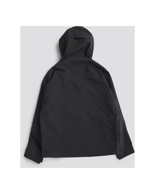 Norse Projects Jassen ,Zwart ,Waterdichte Shelljas Met Asymmetrische Sluiting in het Black voor heren