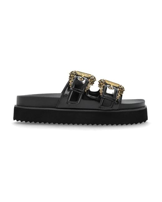 Versace Jeans Couture Black Sliders