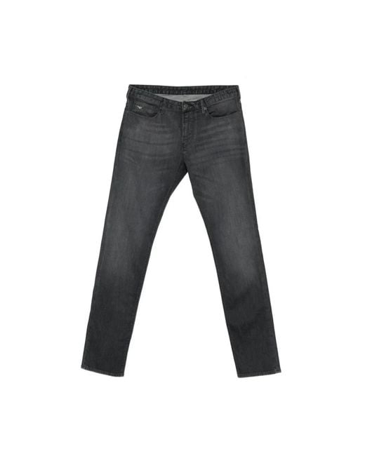 Emporio Armani Black Slim Fit Jeans for men