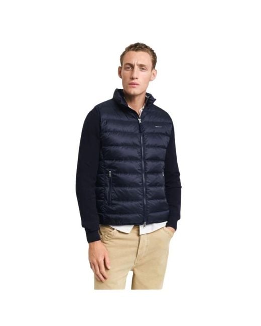 Gant Jassen ,Blauw ,Polyester Mouwloze Donsbodywarmer in het Blue voor heren