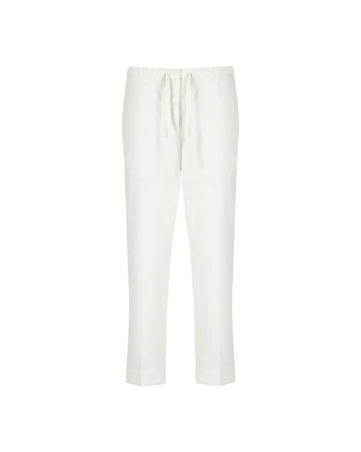 Jil Sander White Cropped Trousers