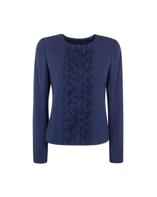 Emporio Armani Blue Round-Neck Knitwear