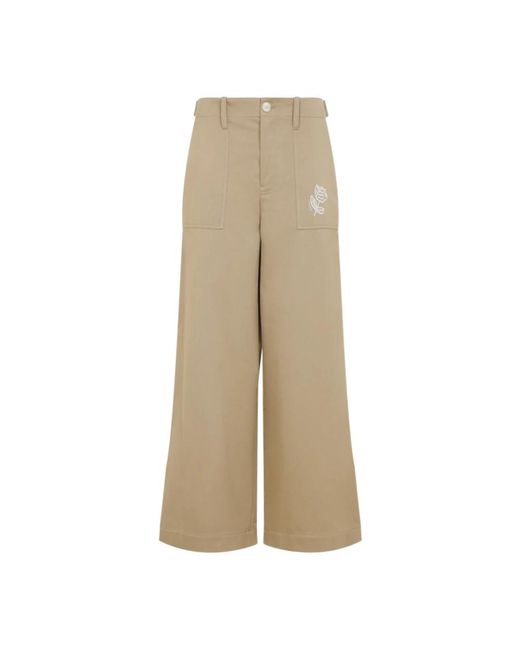 Wide Trousers Marni de color Natural