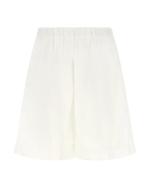 Xacus White Casual Shorts