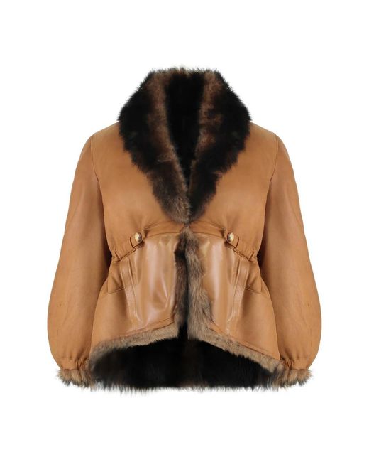 Fendi Brown Leather Jackets