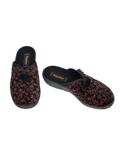 Fischer Black Mule Slipper 203623