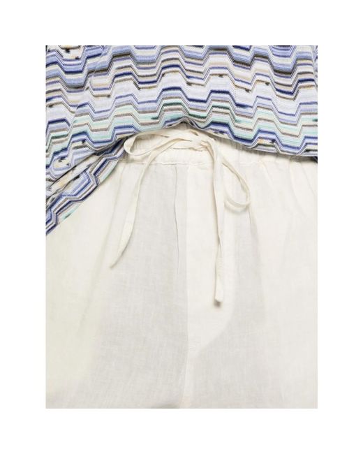 120% Lino White Casual Shorts for men