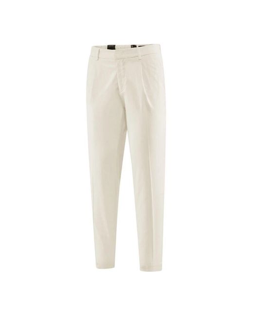 Slim-Fit Trousers di Bomboogie in Natural da Uomo