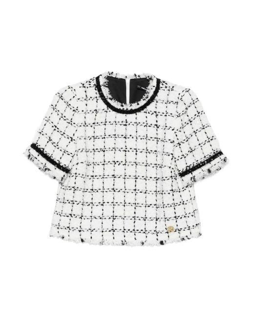 Karl Lagerfeld Boucle Top in het Gray