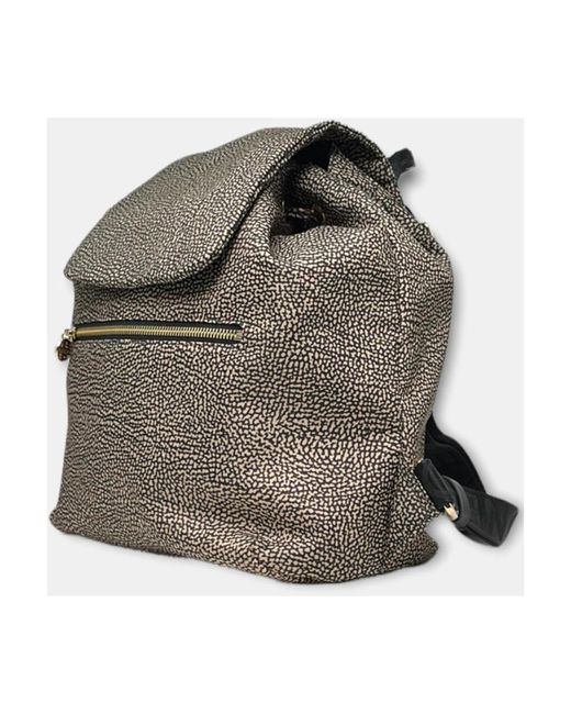 Borbonese Gray Backpacks