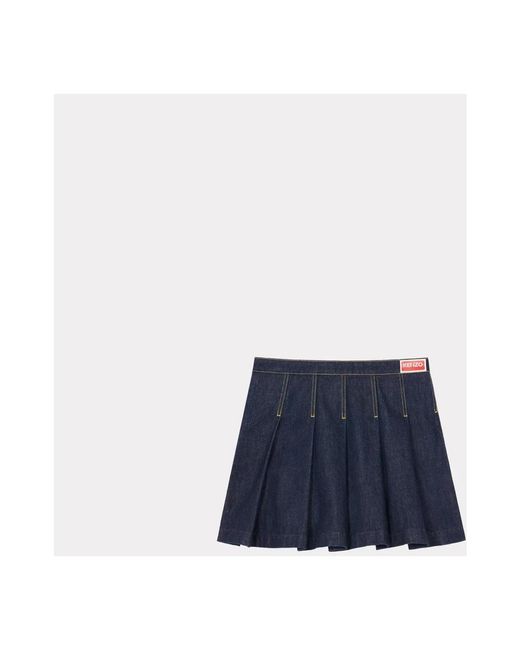 KENZO Geplooide Mini Rok in het Blue