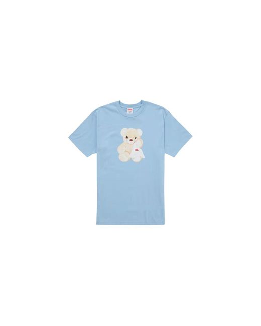 Supreme Tops ,Zwart ,Katoen Bear Tee (Ss 25) in het Blue voor heren