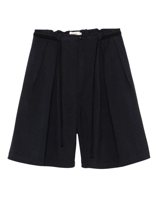 Barena Black Marineblaue Brezza Shorts Für Männer