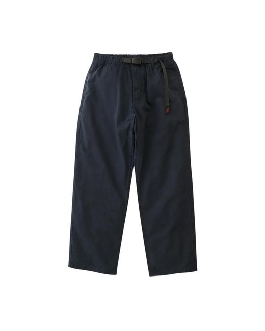 Gramicci Blue Straight Trousers for men