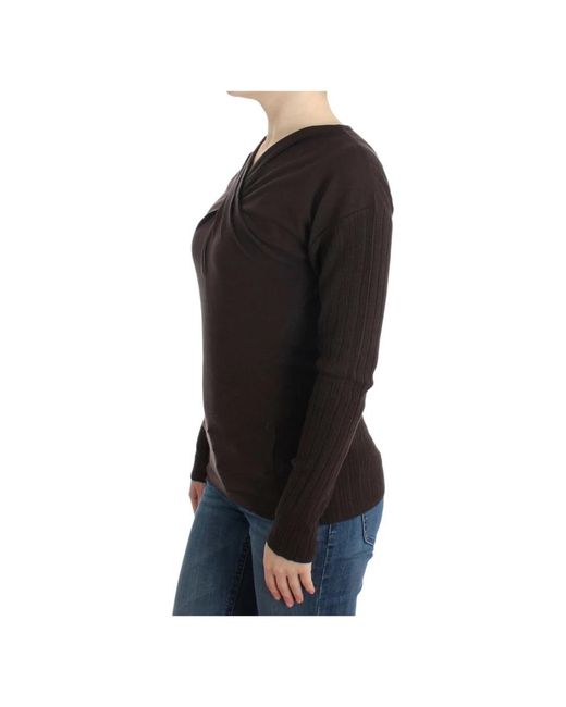 Roberto Cavalli Black V-Neck Knitwear