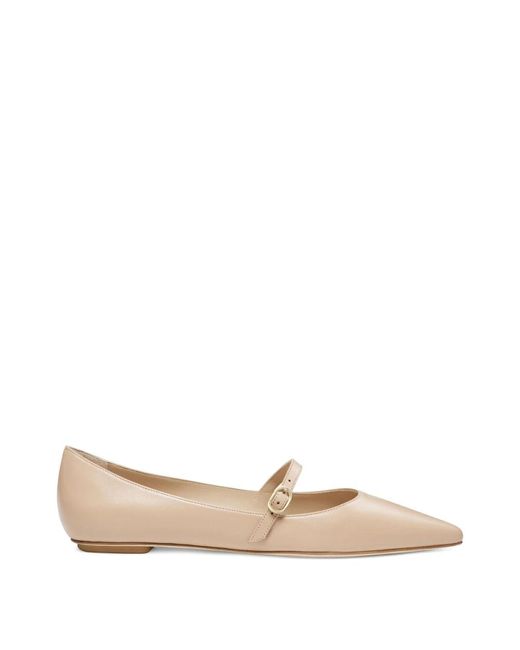 Stuart Weitzman Schoenen ,Emilia Mary Jane Flat in het Natural