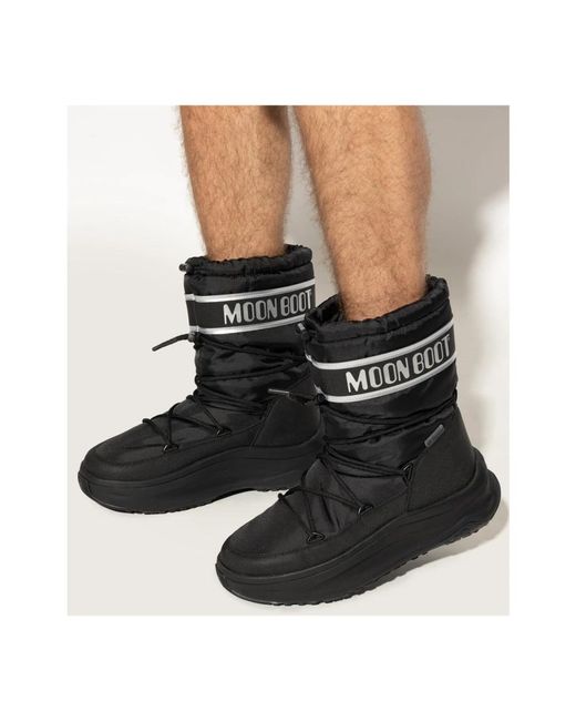 Moon Boot Black Winter Boots for men