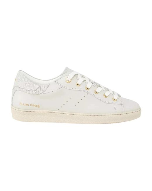 Sneakers eleganti bianchi perforati di Filling Pieces in White