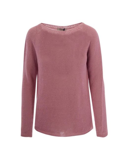 Max Mara Purple Round-Neck Knitwear
