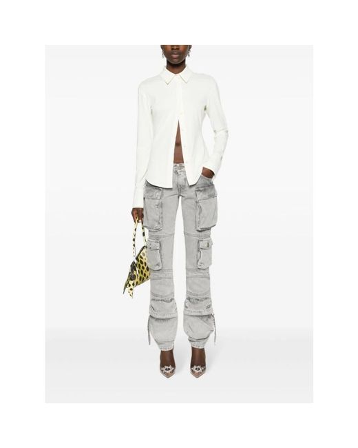 The Attico Gray Straight Fit Jeans