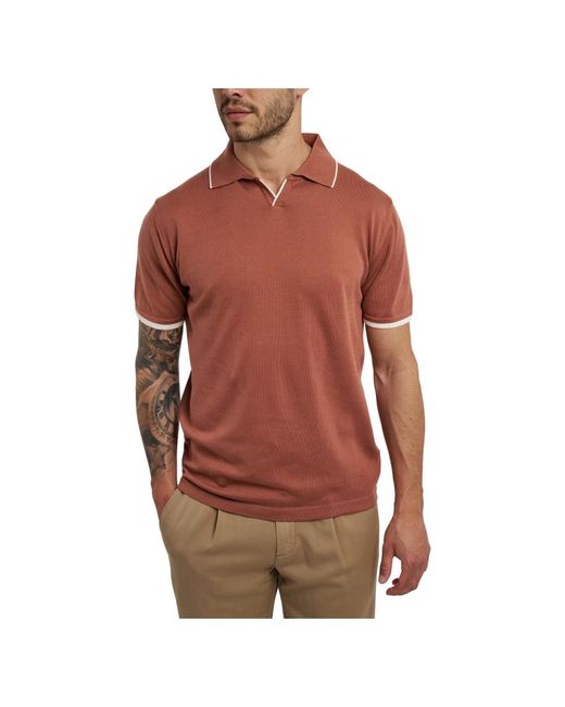 Daniele Fiesoli Red Polo Shirts for men
