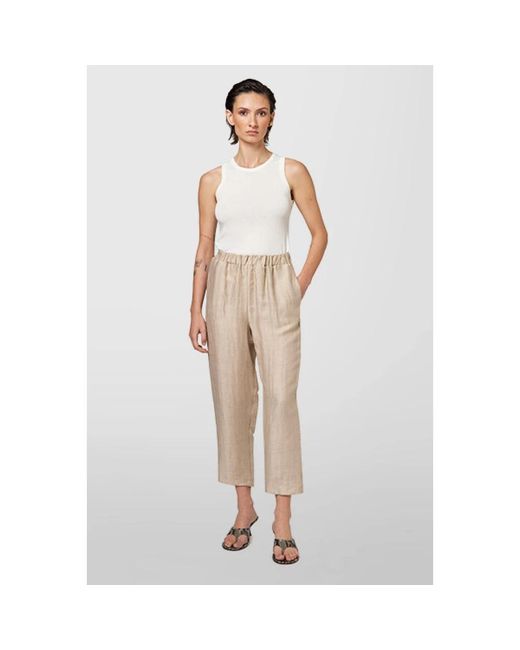 Alpha Studio Natural Straight Trousers