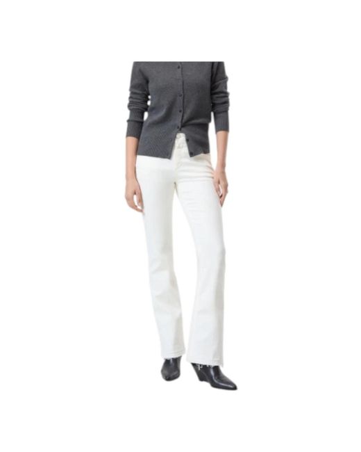 Closed Jeans ,Wit ,Katoen Flared Jeans Met Ruwe Randen in het White