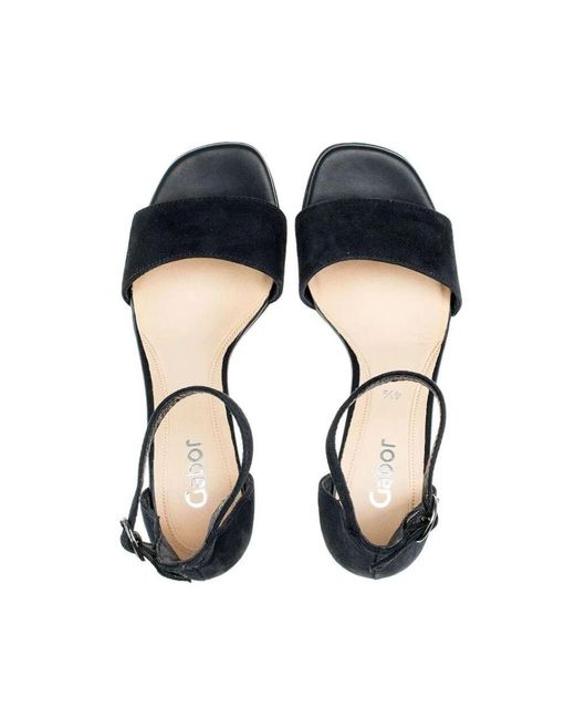 Gabor Black High Heel Sandals
