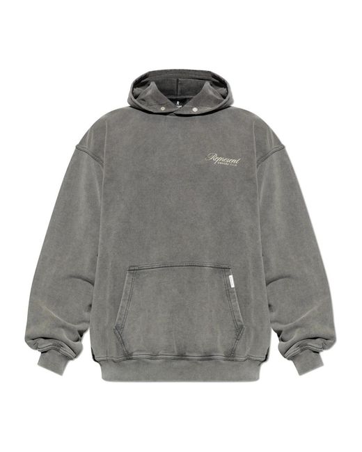 Represent Hoodies & Sweatvesten ,Grijs ,Katoen Owners Club Script Hoodie in het Gray voor heren