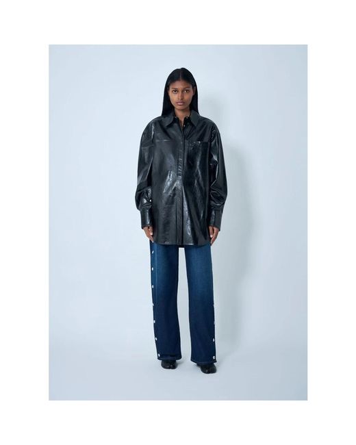 Sportmax Blue Leather Jackets