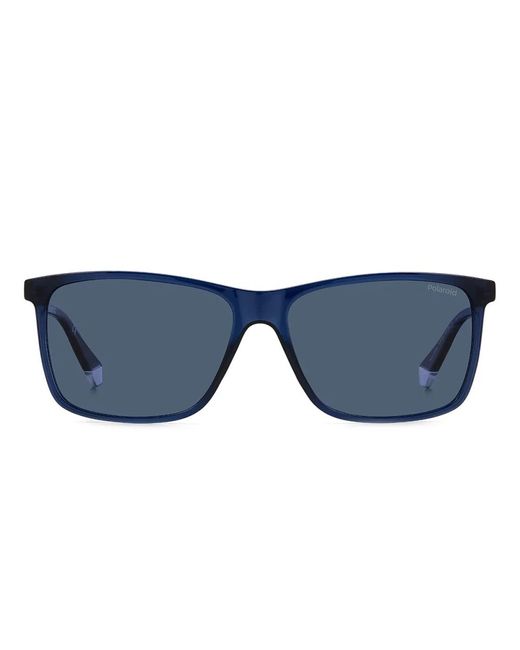 Polaroid Blue Quadratische Polarisierte Sonnenbrille Stilvolles Design