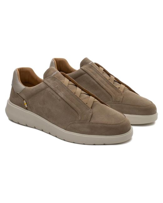 Ambitious Schoenen ,Suède Hover Slip-On Sneaker in het Brown voor heren