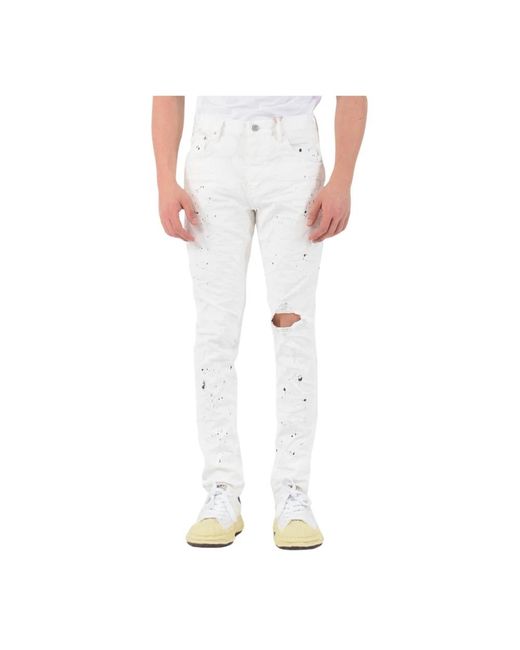 Purple Brand White Slim-Fit Jeans for men