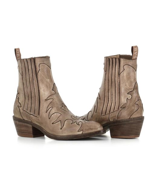 Sartore Brown Cowboy & Biker Boots