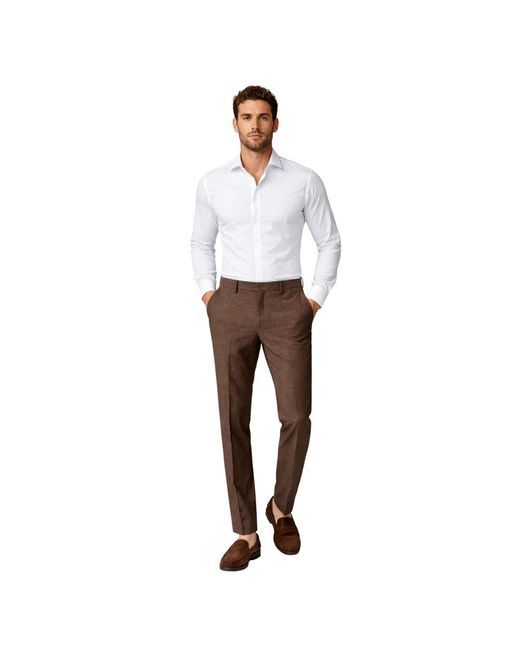 Franzese Collection Brown Suit Trousers for men