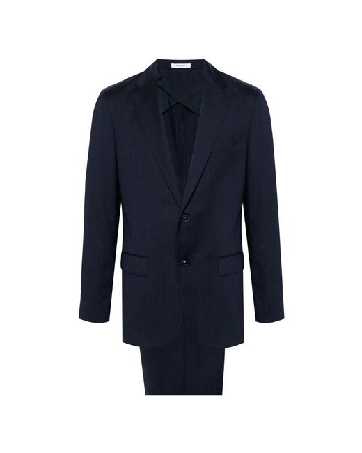 Boglioli Blue Single Breasted Suits for men