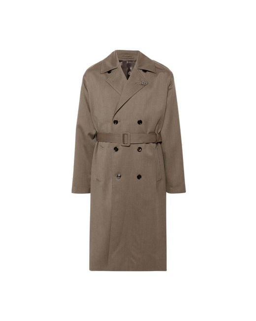 Lardini Brown Trench Coats for men