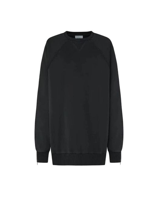 Halfboy Hoodies & Sweatvesten ,Zwart ,Katoen Oversized Zip Sweatshirt in het Black
