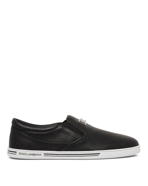 Dolce & Gabbana Schwarze Low-Top-Sneaker in Black für Herren