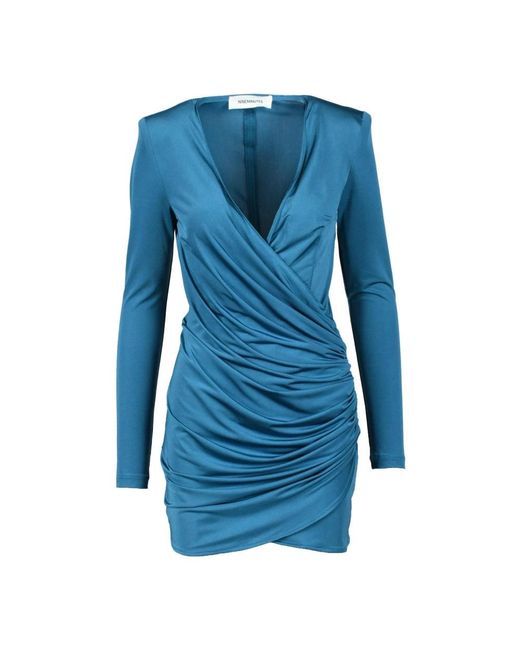 Nineminutes Kleedjes ,Blauw ,Polyester Elegante Damesjurk Polyester Mix in het Blue