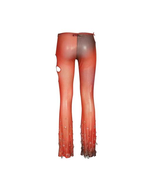 Gcds Red Wide Trousers