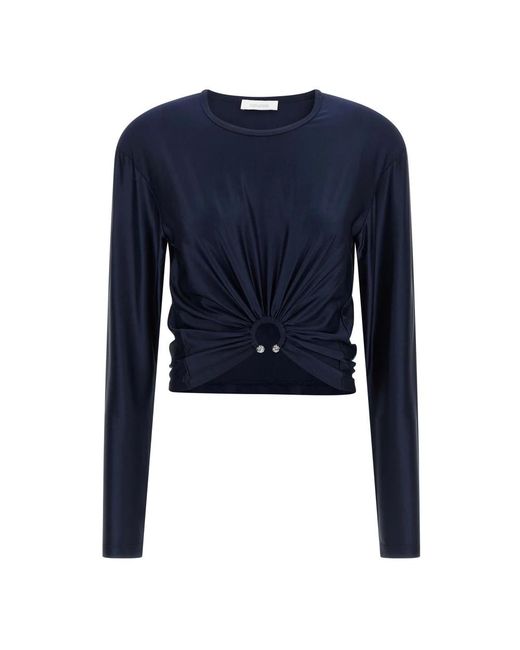 Rabanne Blue Long Sleeve T-Shirts