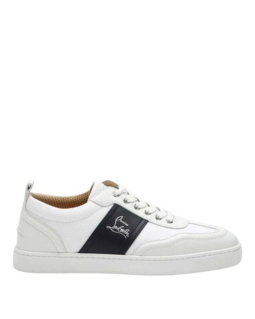 Christian Louboutin Retro Sneakers Mit Niedrigem Schaft in White für Herren